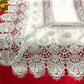 Grey double layer fabric lace embroidery table runner for wedding